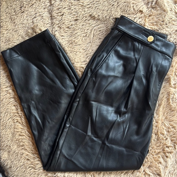 LOFT Curvy Leather Pants - Picture 2 of 8